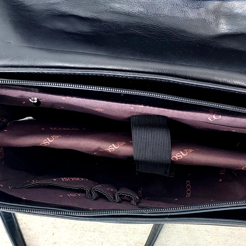 Black Laptop Bag with Decorative Bow - Women Bags Laptop Bags